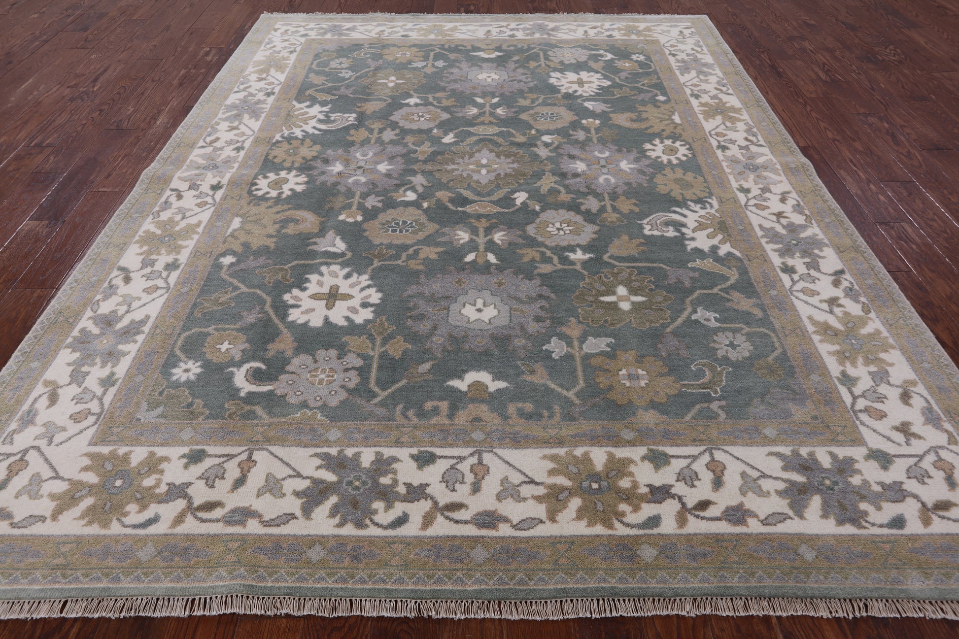 Turkish Oushak Hand Knotted Wool Rug - 8' 0" X 10' 3" - Golden Nile