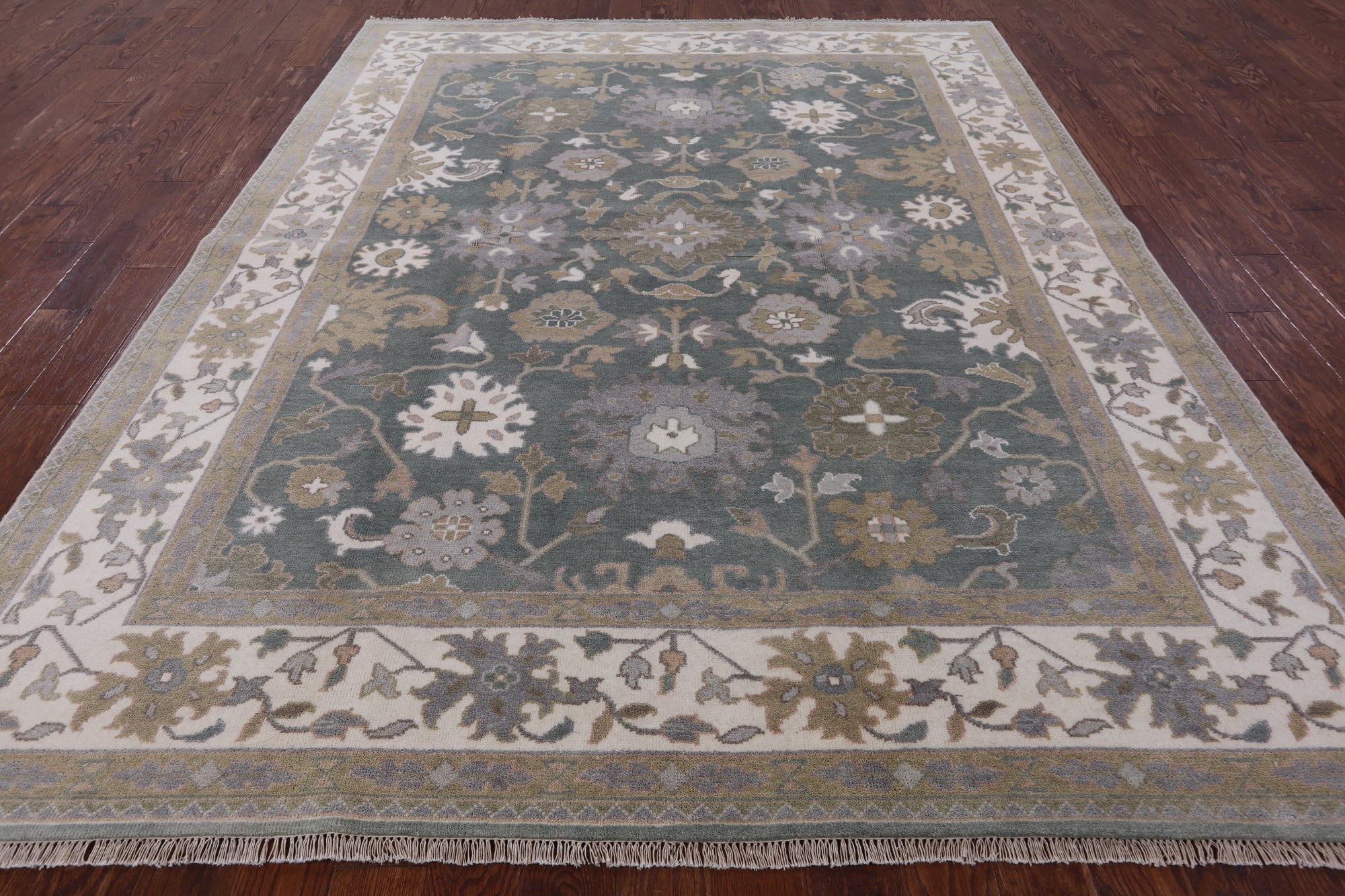 Turkish Oushak Hand Knotted Wool Rug - 8' 0" X 10' 3" - Golden Nile