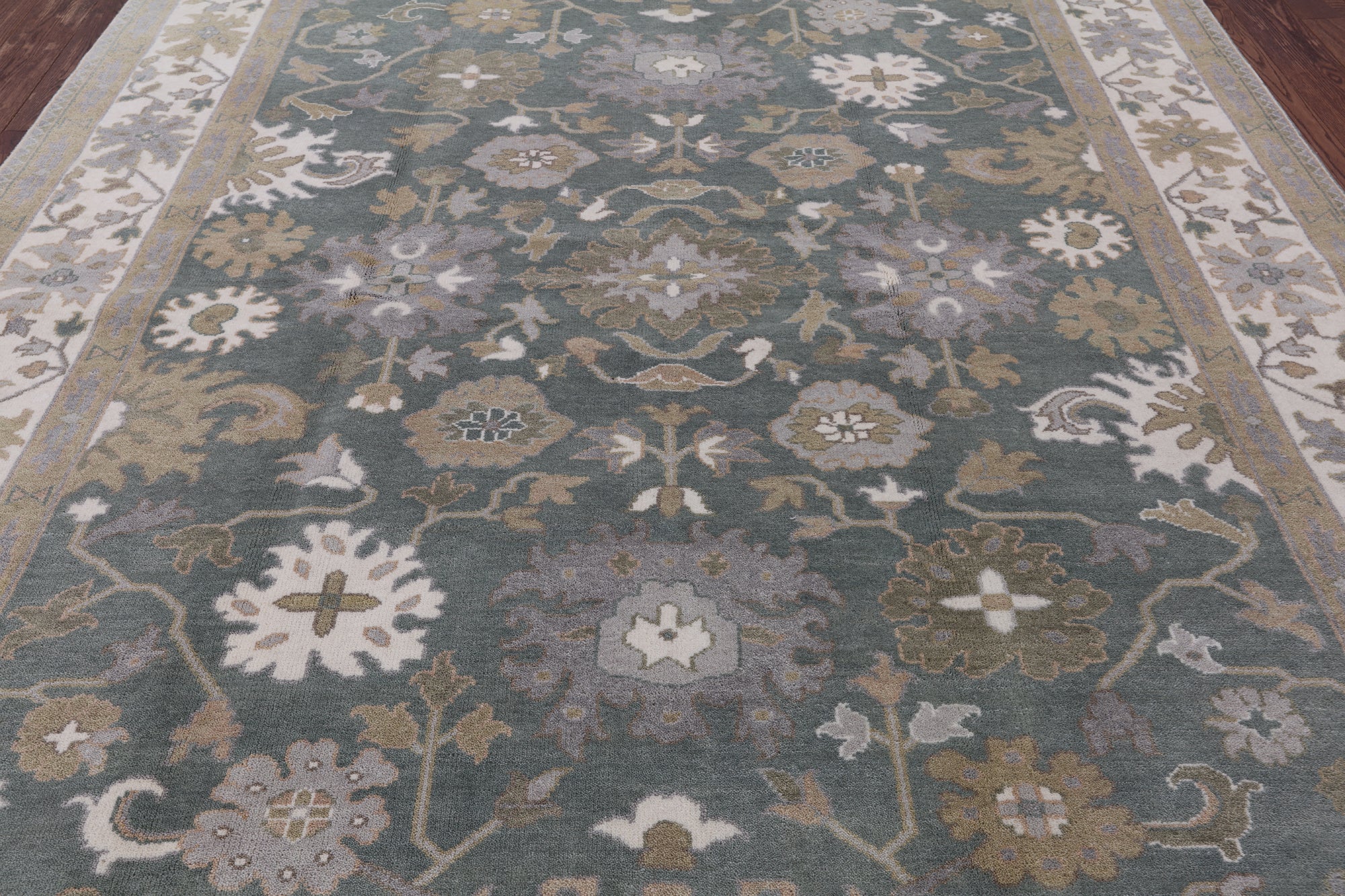 Turkish Oushak Hand Knotted Wool Rug - 8' 0" X 10' 3" - Golden Nile
