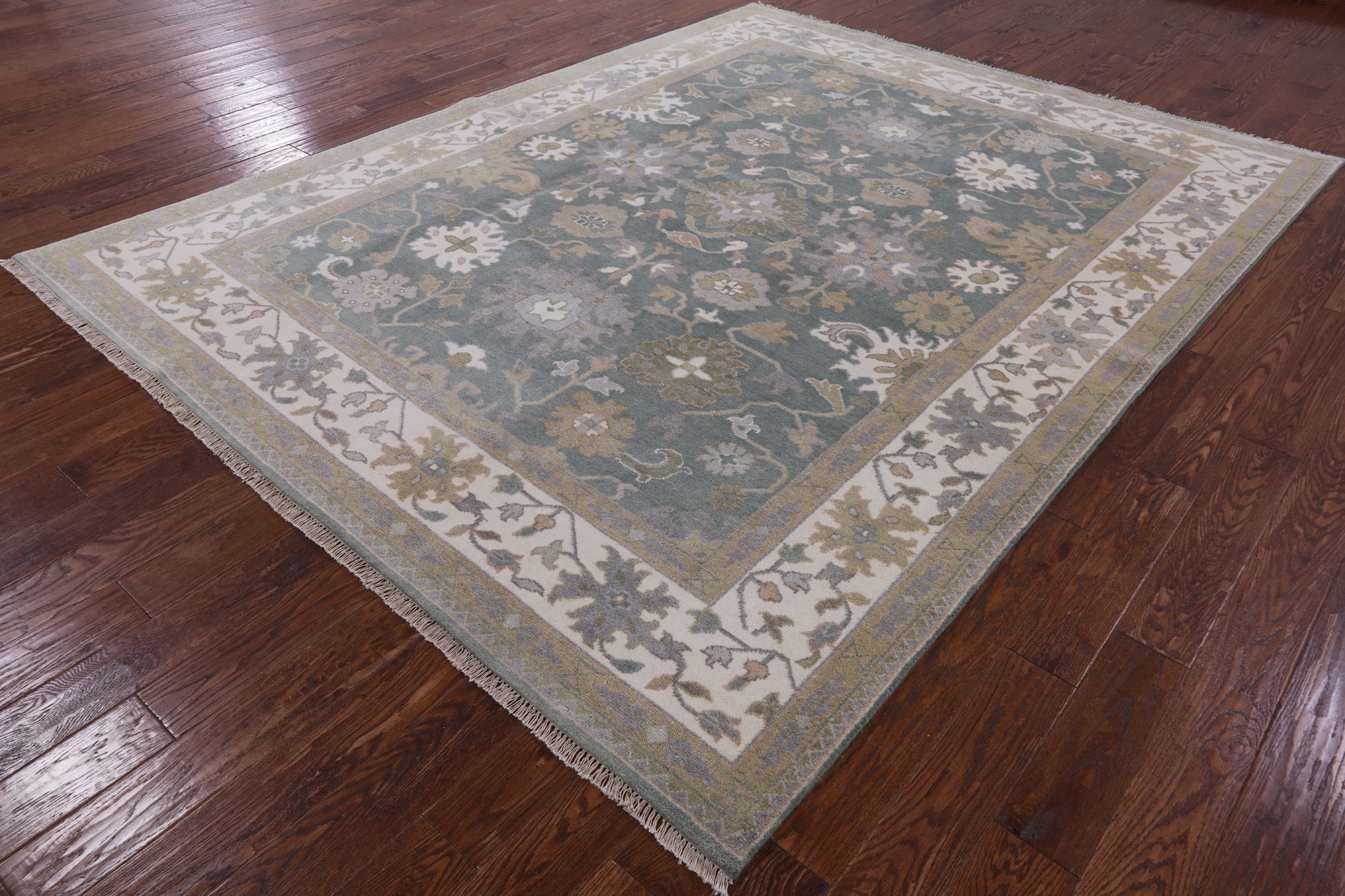 Turkish Oushak Hand Knotted Wool Rug - 8' 0" X 10' 3" - Golden Nile