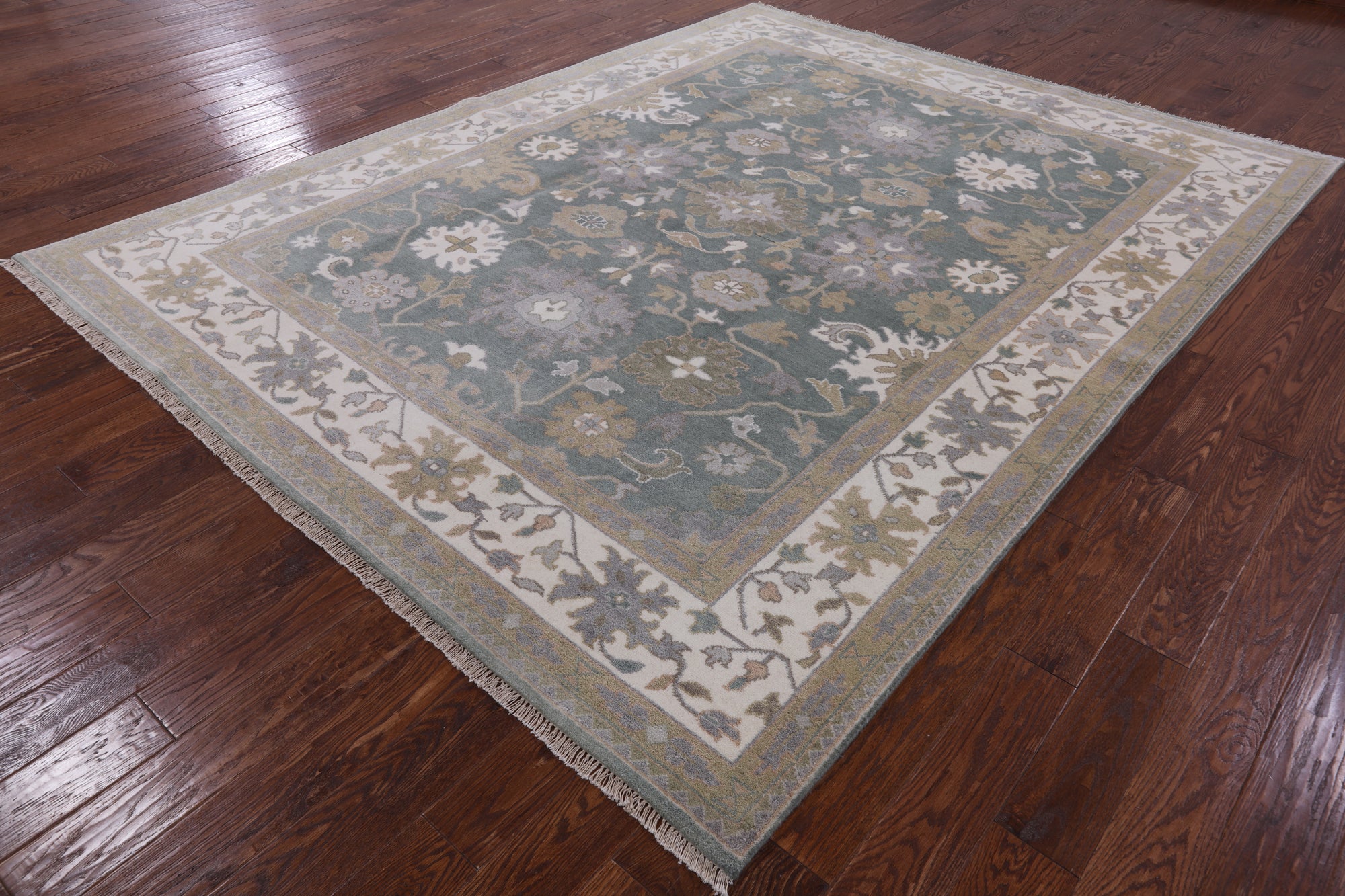 Turkish Oushak Hand Knotted Wool Rug - 8' 0" X 10' 3" - Golden Nile