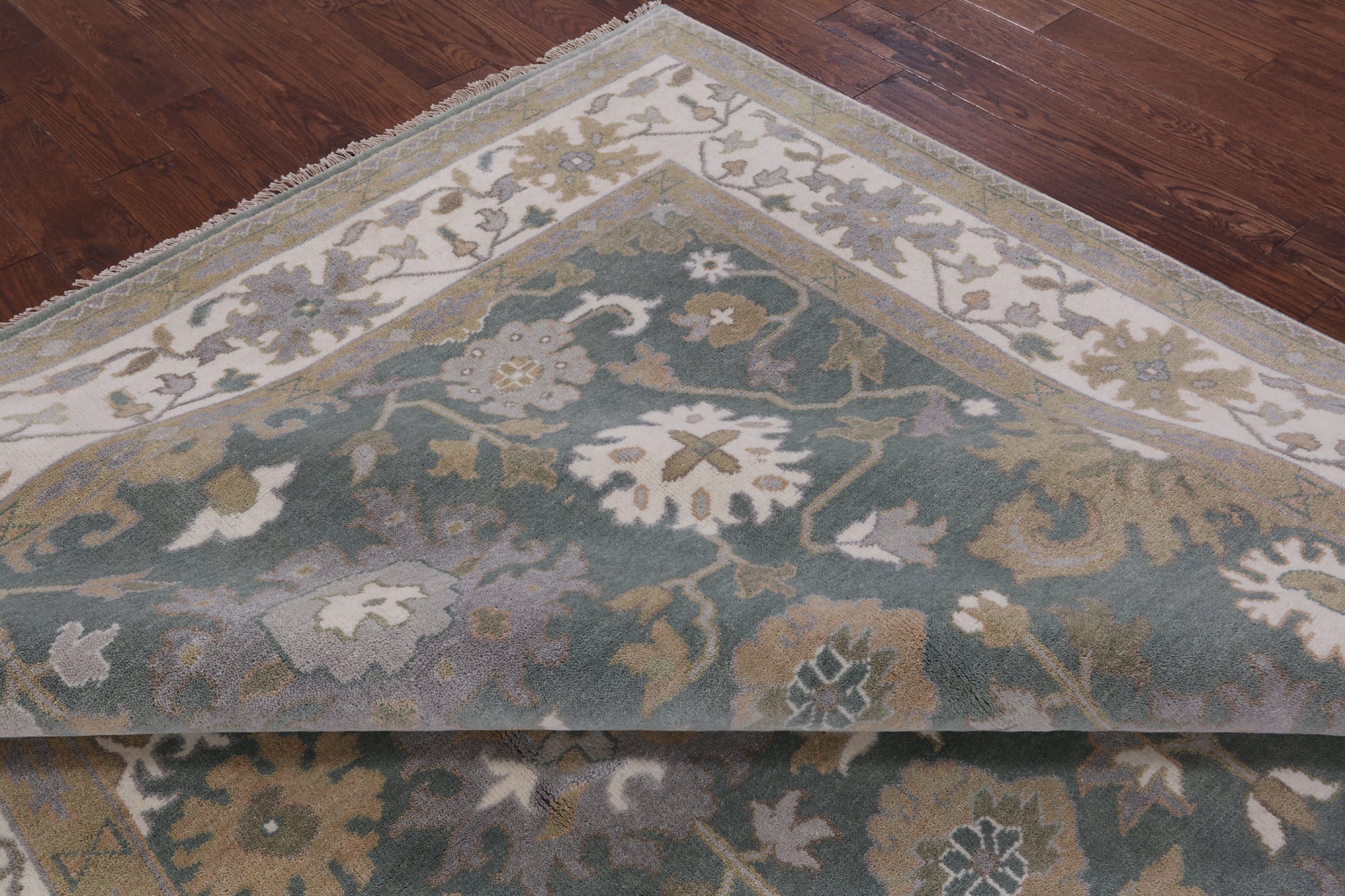 Turkish Oushak Hand Knotted Wool Rug - 8' 0" X 10' 3" - Golden Nile