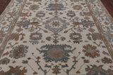 Ivory Turkish Oushak Hand Knotted Wool Rug - 7' 10" X 9' 11" - Golden Nile