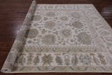 Ivory Turkish Oushak Handmade Wool Area Rug - 8' 0" X 10' 1" - Golden Nile