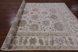 Ivory Turkish Oushak Handmade Wool Area Rug - 8' 0" X 10' 1" - Golden Nile