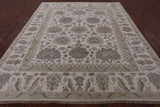 Ivory Turkish Oushak Handmade Wool Area Rug - 8' 0" X 10' 1" - Golden Nile
