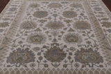 Ivory Turkish Oushak Handmade Wool Area Rug - 8' 0" X 10' 1" - Golden Nile