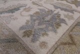 Ivory Turkish Oushak Handmade Wool Area Rug - 8' 0" X 10' 1" - Golden Nile
