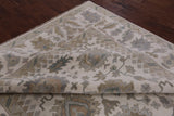 Ivory Turkish Oushak Handmade Wool Area Rug - 8' 0" X 10' 1" - Golden Nile