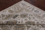 Ivory Turkish Oushak Handmade Wool Area Rug - 8' 0" X 10' 1" - Golden Nile