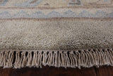 Ivory Square Turkish Oushak Handmade Wool Area Rug - 7' 9" X 7' 11" - Golden Nile