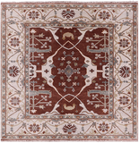 Square Turkish Oushak Wool Rug - 5' 11" X 6' 0" - Golden Nile