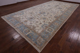 Ivory Turkish Oushak Wool Rug - 8' 10" X 17' 9" - Golden Nile