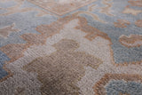 Ivory Turkish Oushak Wool Rug - 8' 10" X 17' 9" - Golden Nile