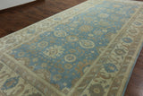 8' 10" X 19' 9" Hand Knotted Oriental Oushak Wool Rug - Golden Nile
