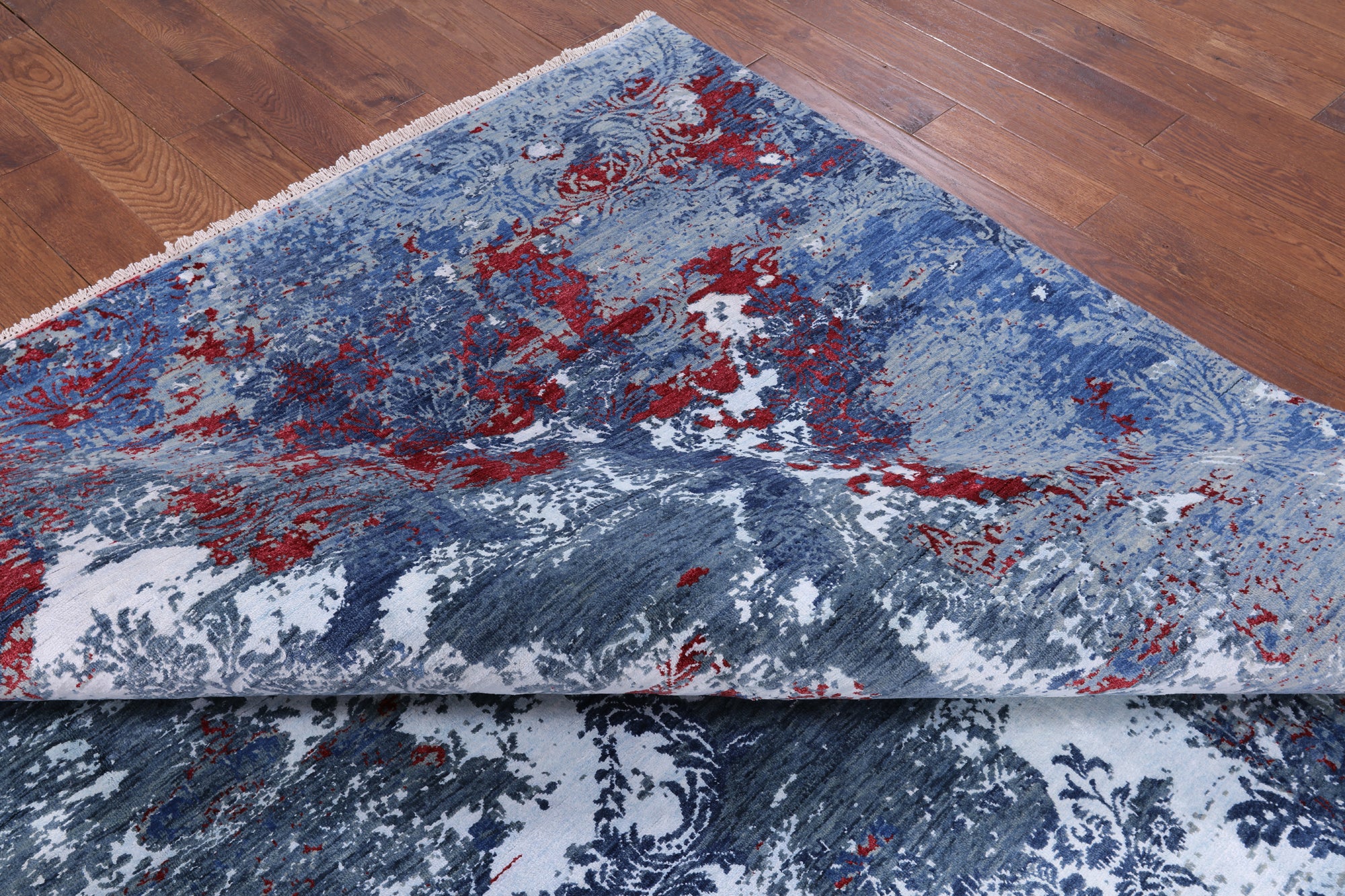 Modern Handmade Wool & Silk Rug - 9' 0" X 12' 0" - Golden Nile