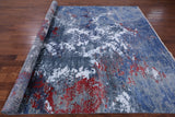 Modern Handmade Wool & Silk Rug - 9' 0" X 12' 0" - Golden Nile