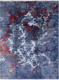 Modern Handmade Wool & Silk Rug - 9' 0" X 12' 0" - Golden Nile