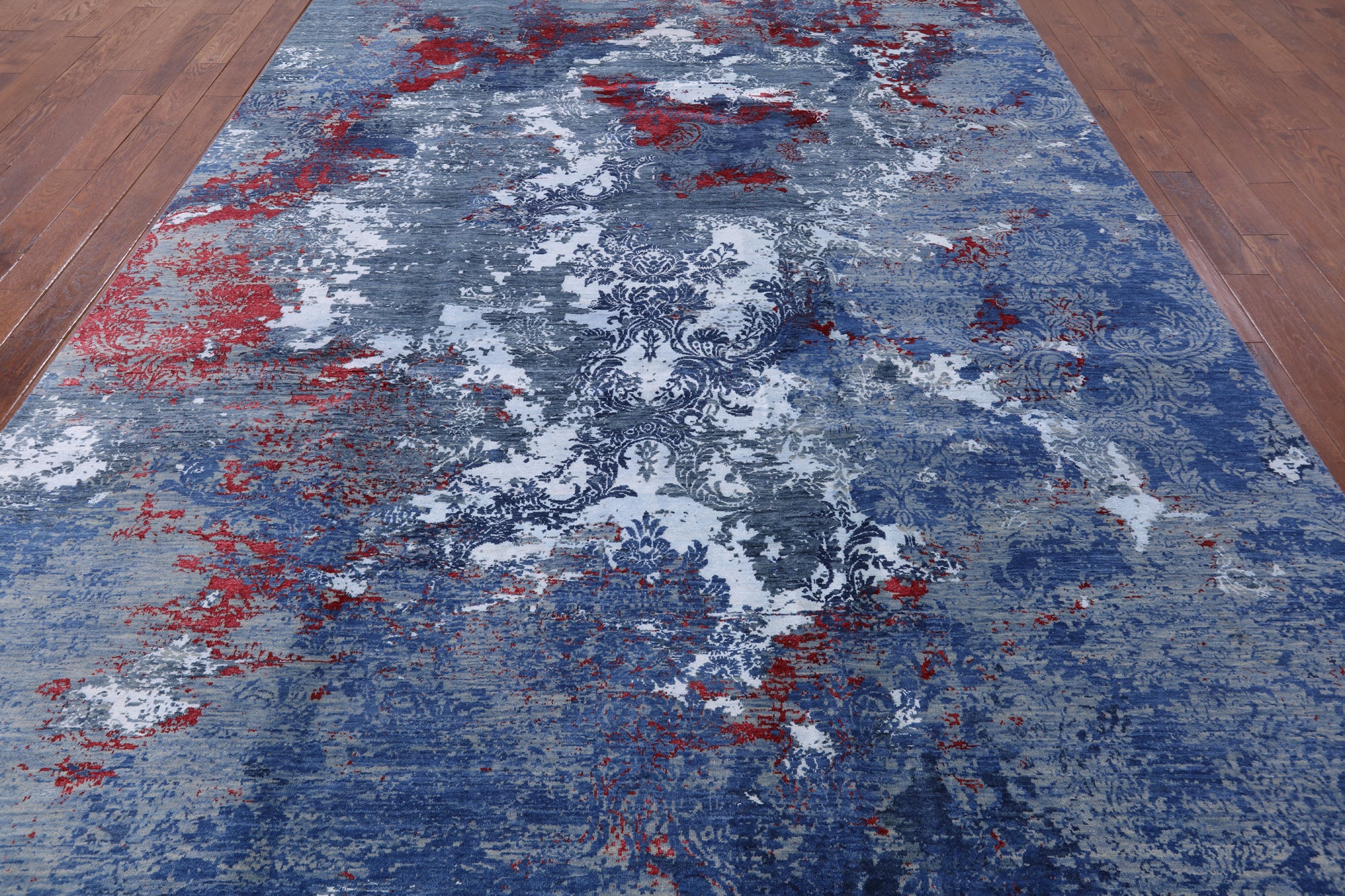 Modern Handmade Wool & Silk Rug - 9' 0" X 12' 0" - Golden Nile