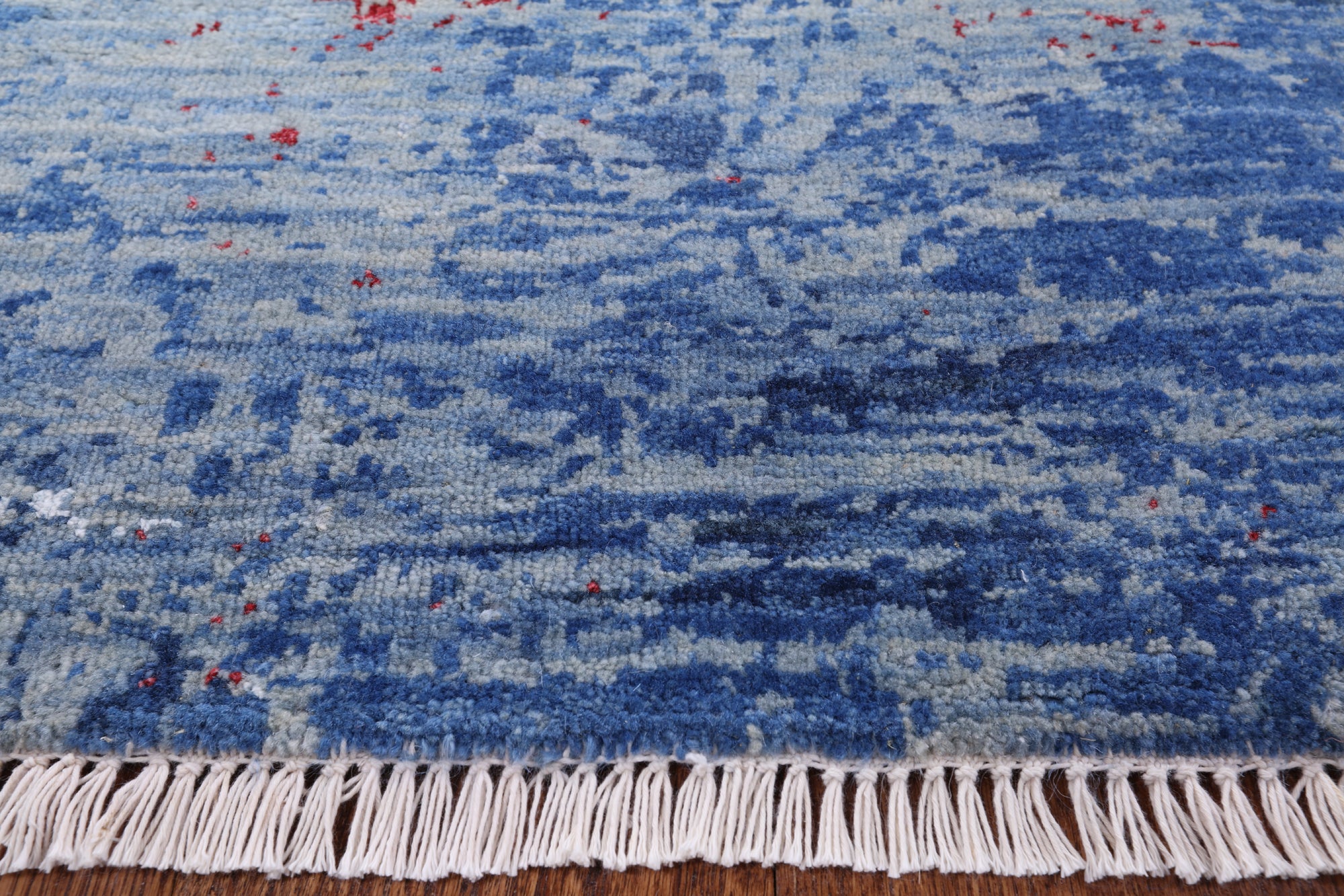 Modern Handmade Wool & Silk Rug - 9' 0" X 12' 0" - Golden Nile