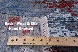 Modern Handmade Wool & Silk Rug - 9' 0" X 12' 0" - Golden Nile