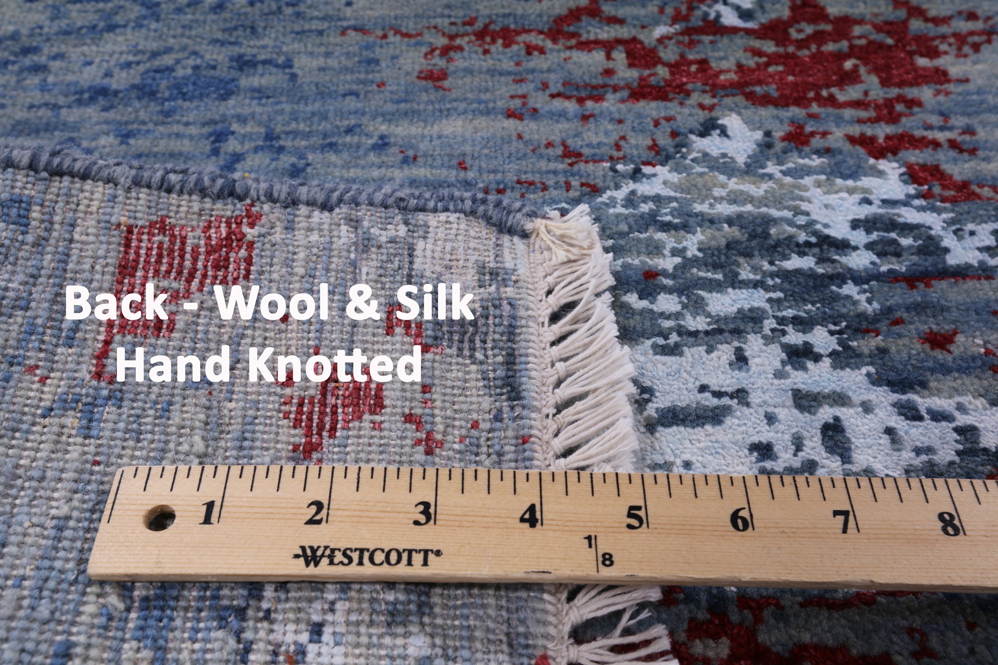 Modern Handmade Wool & Silk Rug - 9' 0" X 12' 0" - Golden Nile