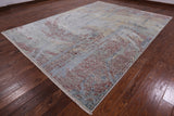 9' X 12' Oriental Wool & Silk Hand Knotted Rug - Golden Nile