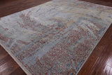 9' X 12' Oriental Wool & Silk Hand Knotted Rug - Golden Nile