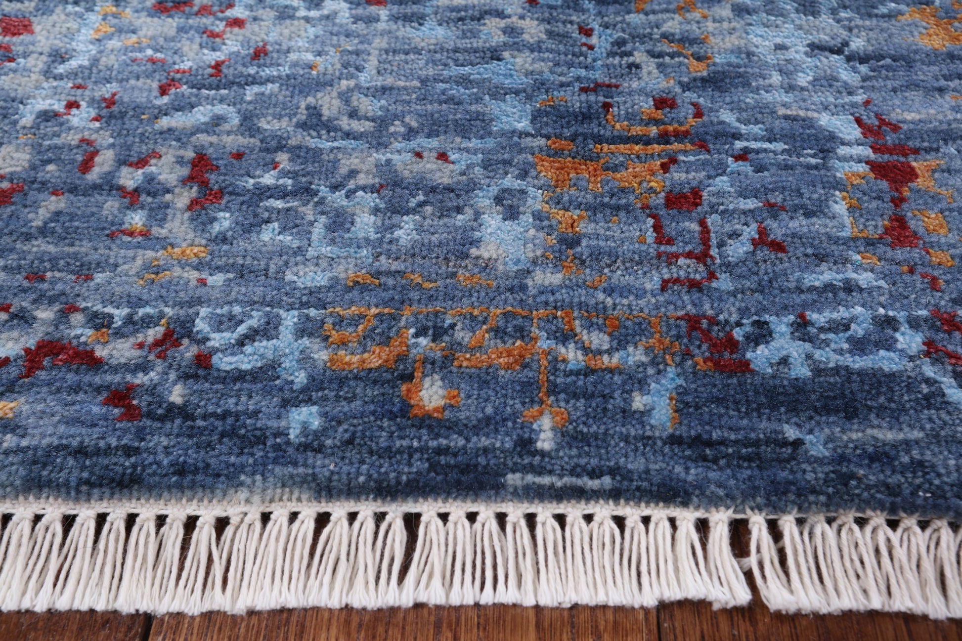 Modern Handmade Wool & Silk Rug - 8' 0" X 10' 1" - Golden Nile