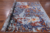 Abstract Hand Knotted Wool & Silk Rug - 7' 11" X 9' 11" - Golden Nile