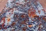 Abstract Hand Knotted Wool & Silk Rug - 7' 11" X 9' 11" - Golden Nile
