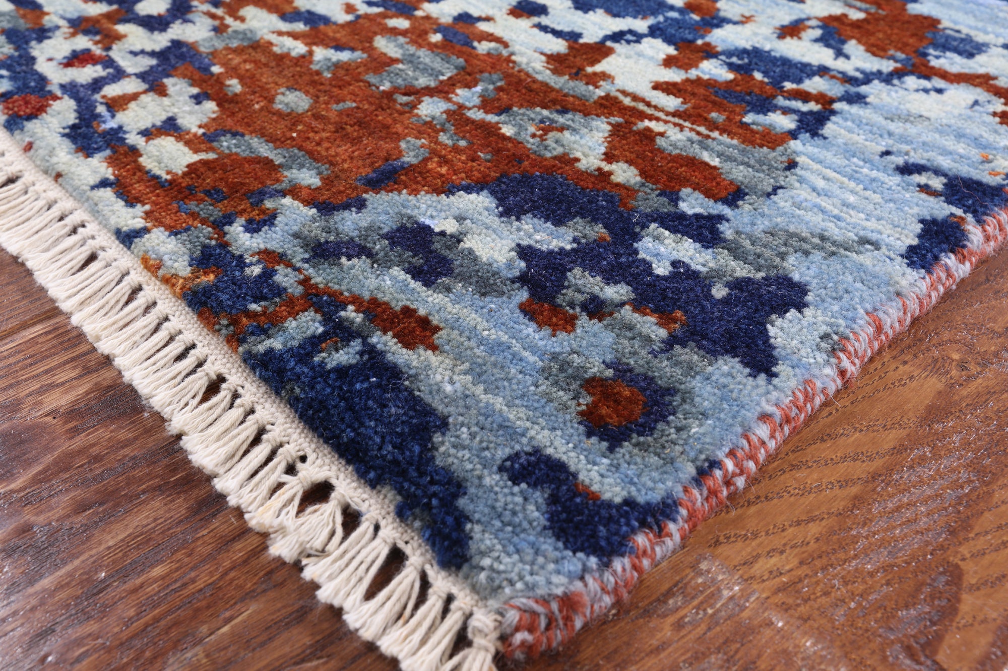 Abstract Hand Knotted Wool & Silk Rug - 7' 11" X 9' 11" - Golden Nile