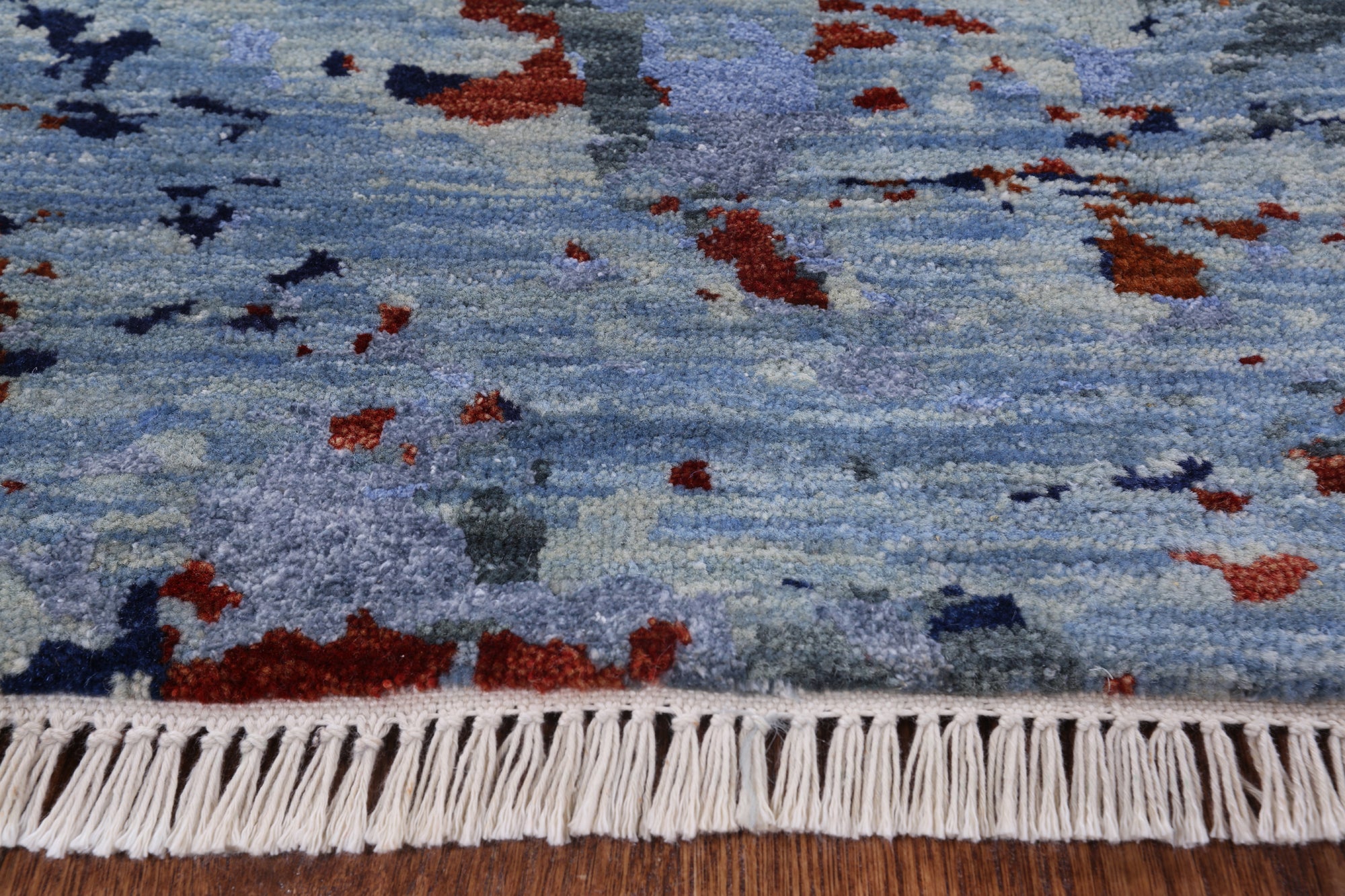 Abstract Hand Knotted Wool & Silk Rug - 7' 11" X 9' 11" - Golden Nile