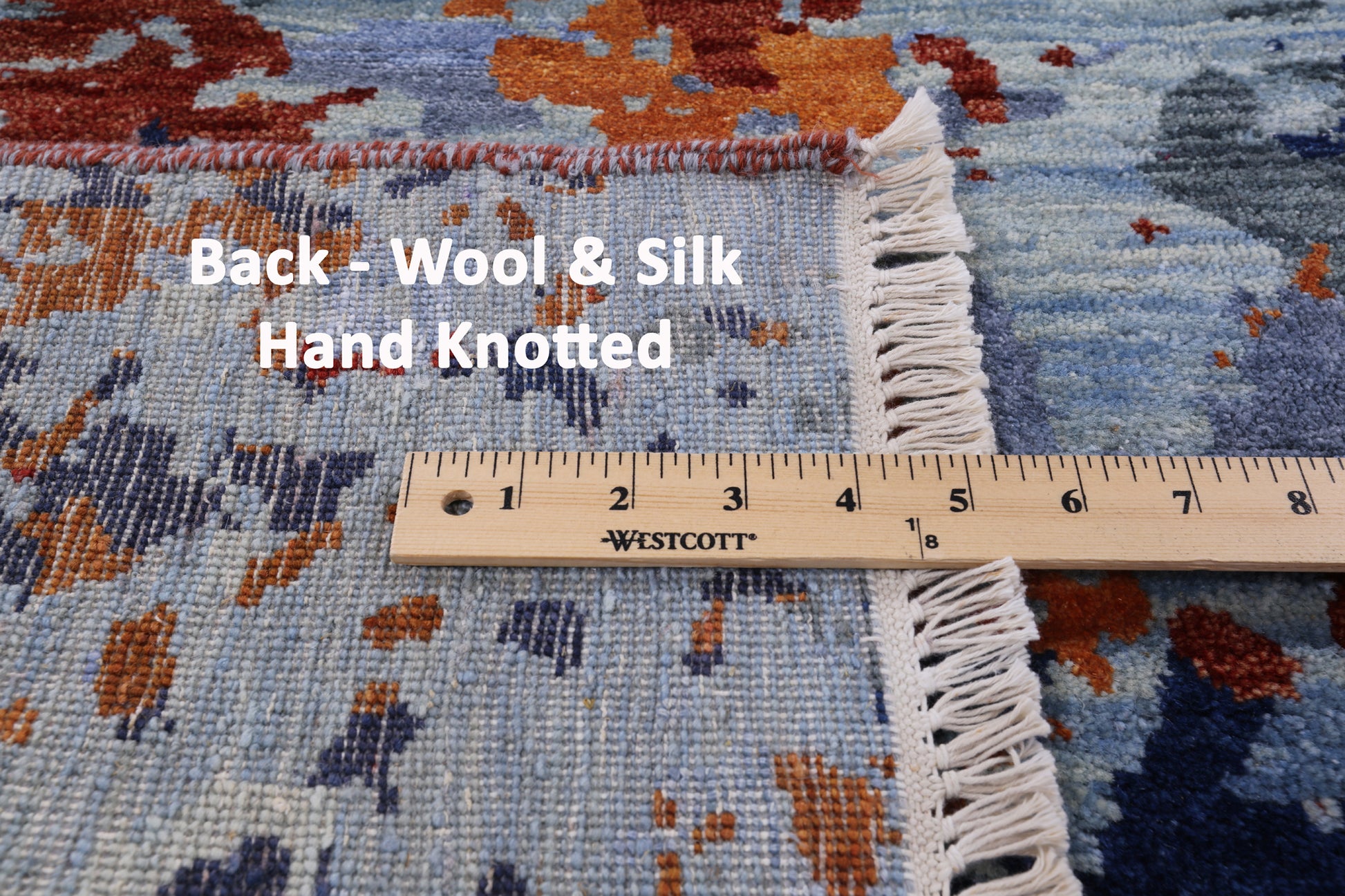 Abstract Hand Knotted Wool & Silk Rug - 7' 11" X 9' 11" - Golden Nile