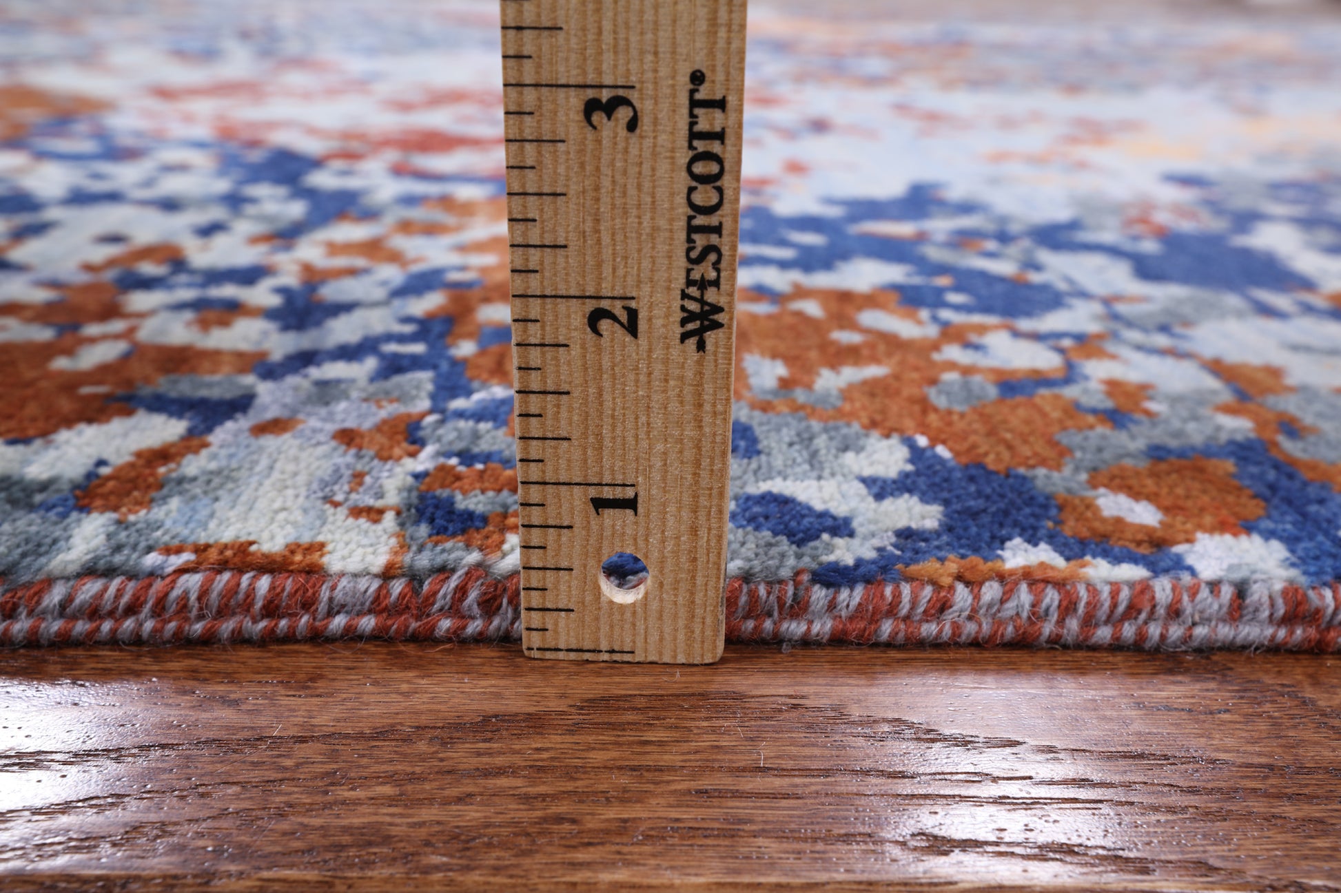 Abstract Hand Knotted Wool & Silk Rug - 7' 11" X 9' 11" - Golden Nile