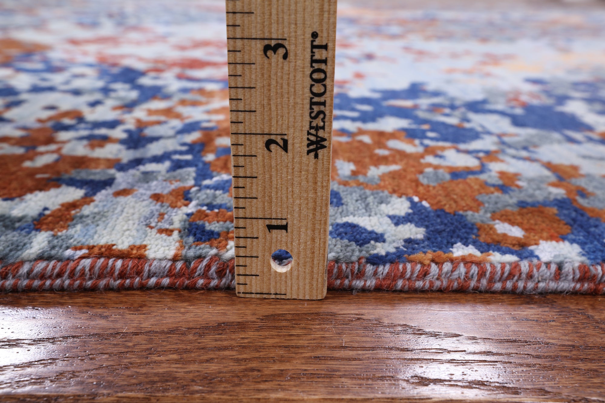 Abstract Hand Knotted Wool & Silk Rug - 7' 11" X 9' 11" - Golden Nile
