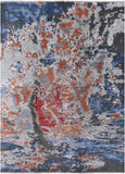 Abstract Contemporary Wool & Silk Handmade Rug - 9' 0" X 12' 2" - Golden Nile