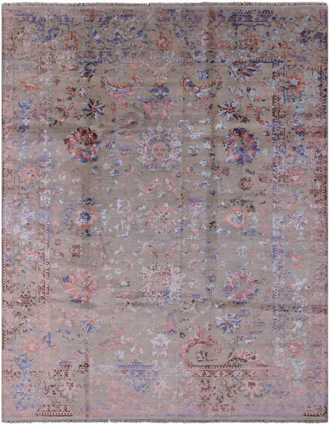 Persian Handmade Wool & Silk Area Rug - 8' 1" X 10' 2" - Golden Nile