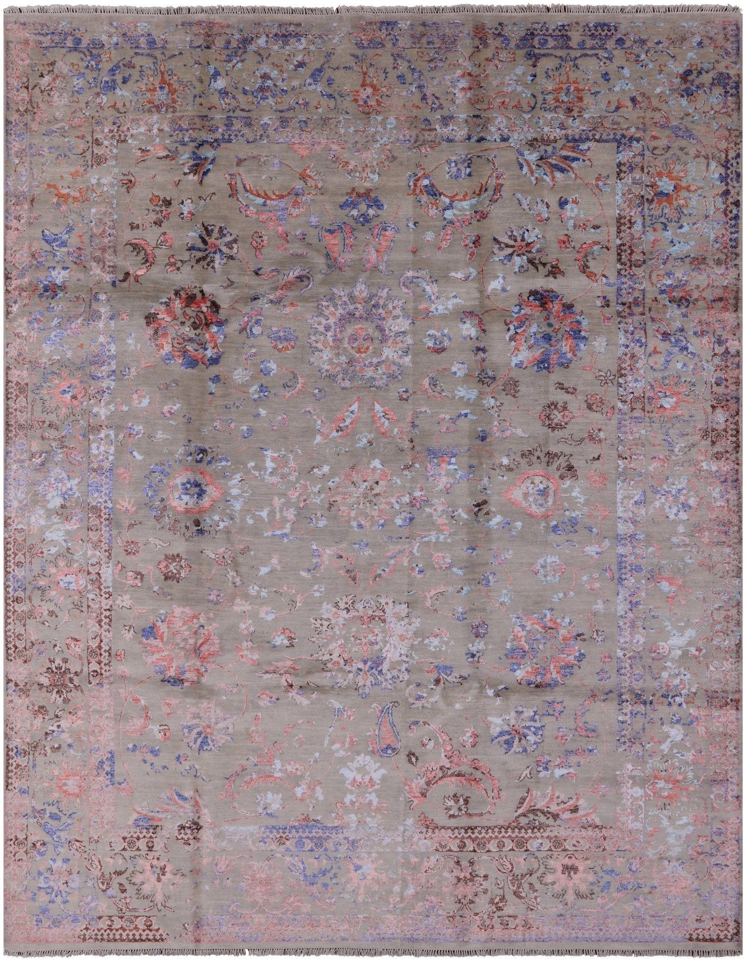 Persian Handmade Wool & Silk Area Rug - 8' 1" X 10' 2" - Golden Nile