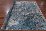 8' X 10' Pure Silk With Oxidized Wool Abstract Design Rug - Golden Nile