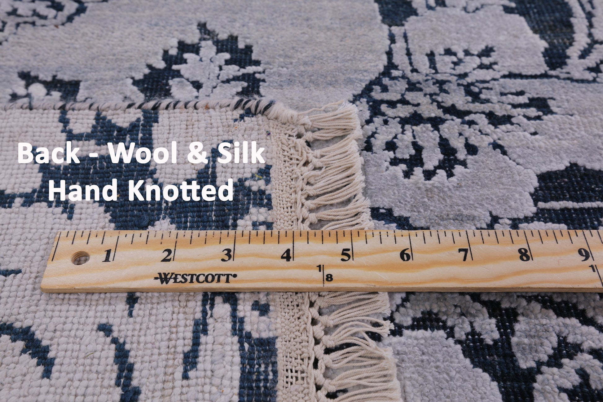 8' X 10' Pure Silk With Oxidized Wool Hand Knotted Rug - Golden Nile