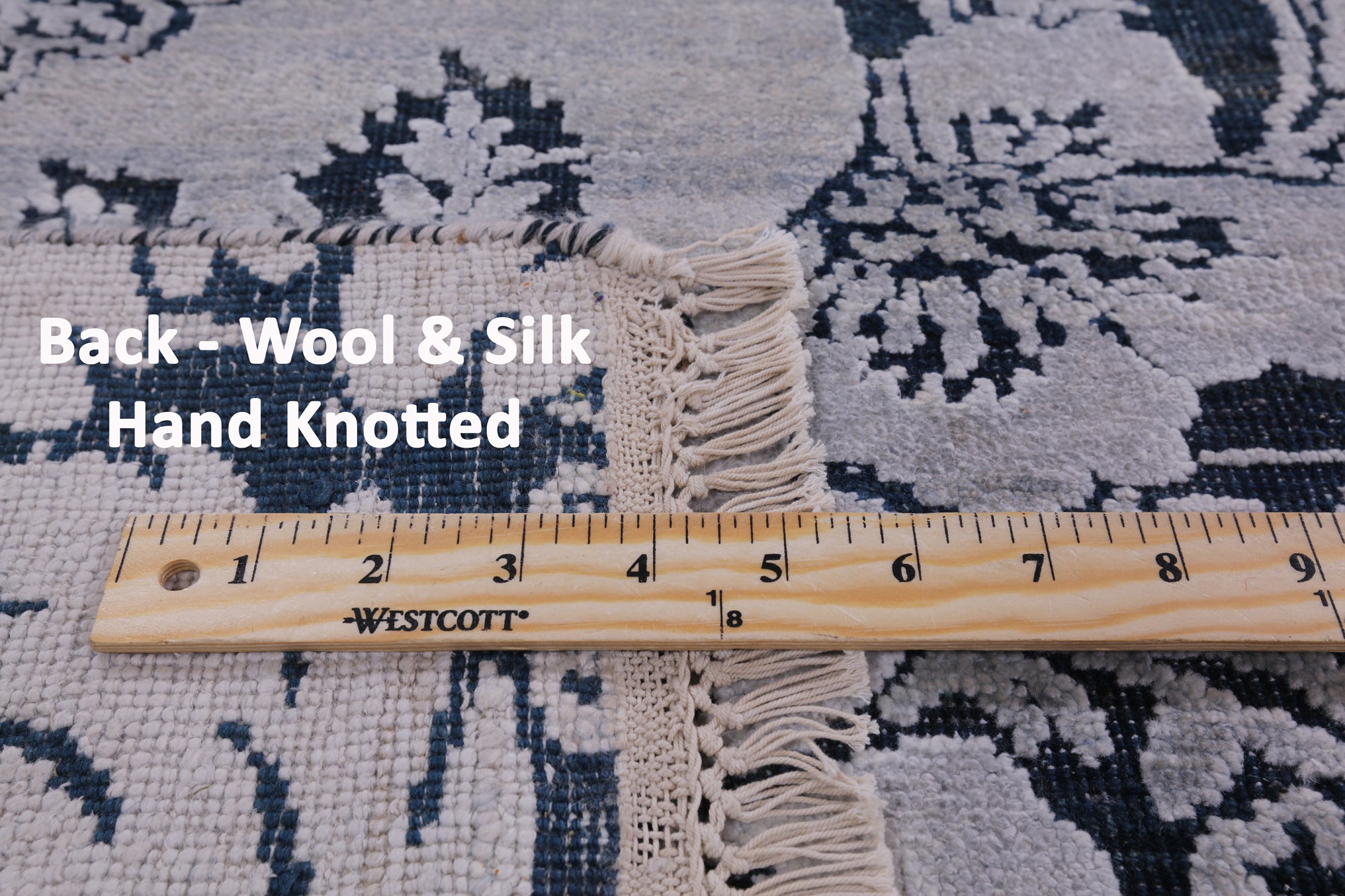 8' X 10' Pure Silk With Oxidized Wool Hand Knotted Rug - Golden Nile