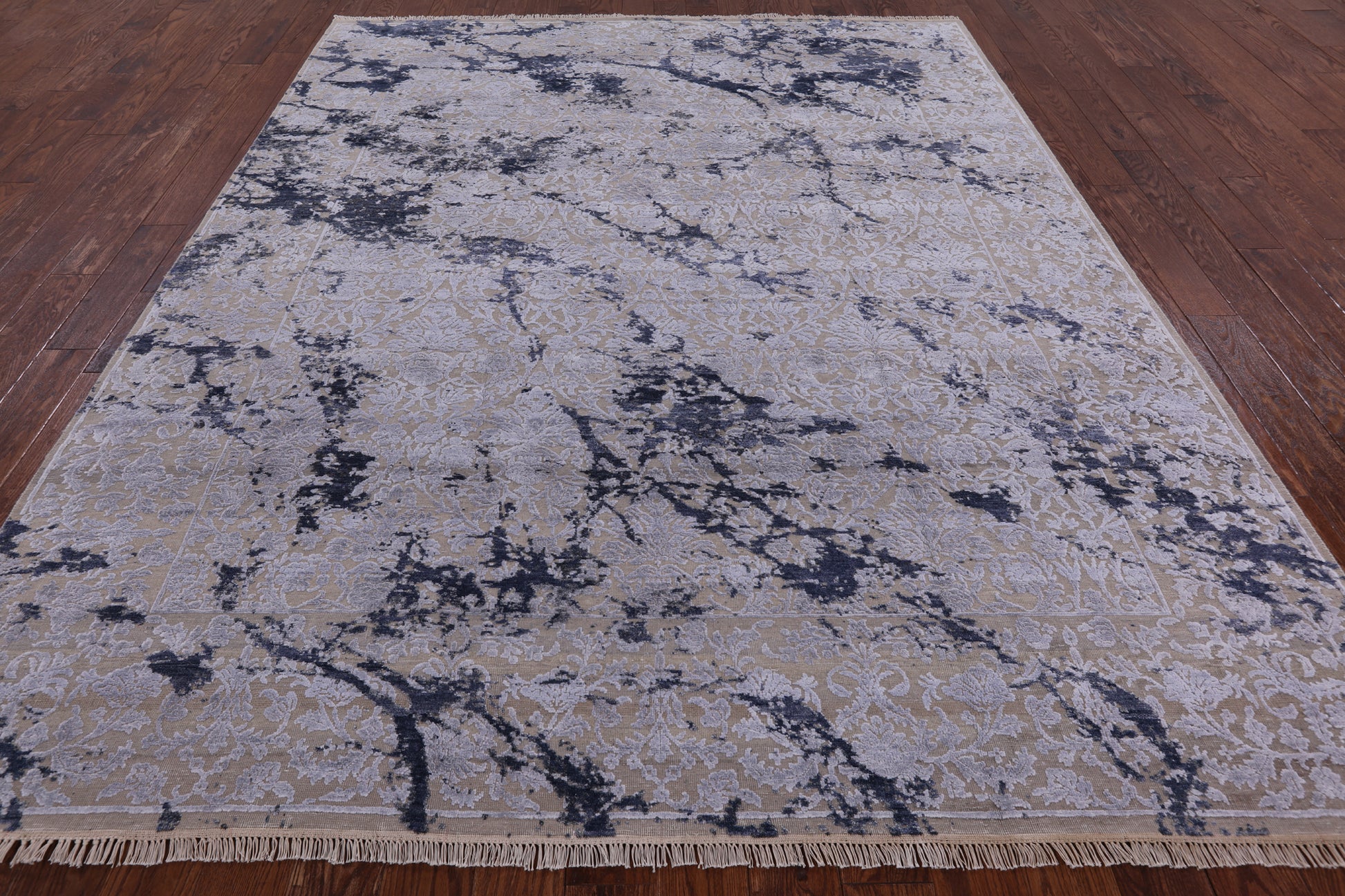 8' X 10' Pure Silk With Oxidized Wool Rug - Golden Nile