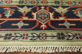 8' X 8' Oriental Heriz Handmade Square Wool Rug - Golden Nile