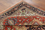 8' X 10' Traditional Heriz Oriental Handmade Wool Rug - Golden Nile