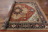 8' X 10' Traditional Heriz Oriental Handmade Wool Rug - Golden Nile