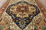 9' X 12' Hand Knotted Oriental Heriz Traditional Wool Rug - Golden Nile