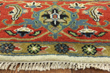 9' X 12' Handmade Traditional Heriz Serapi Wool Rug - Golden Nile