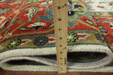9' X 12' Handmade Traditional Heriz Serapi Wool Rug - Golden Nile