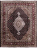 Black Bijar Handmade Wool & Silk Rug - 8' 3" X 10' 6" - Golden Nile
